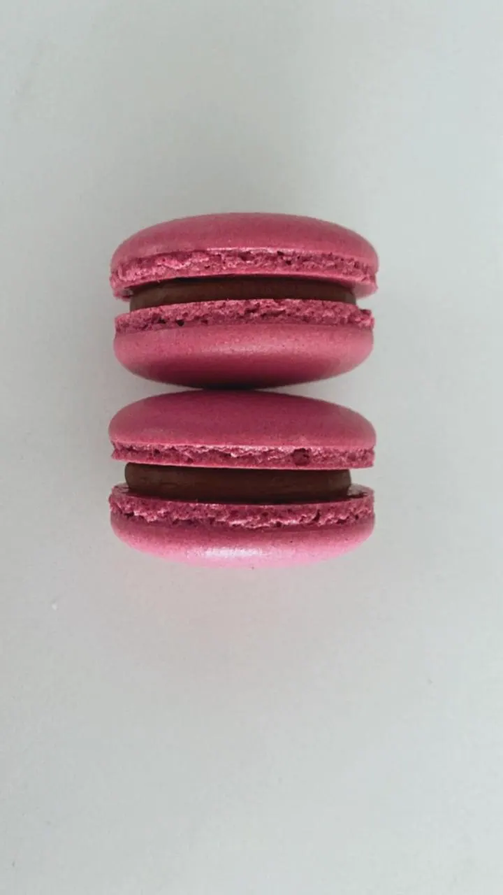 Par de macarons de frutos rojos